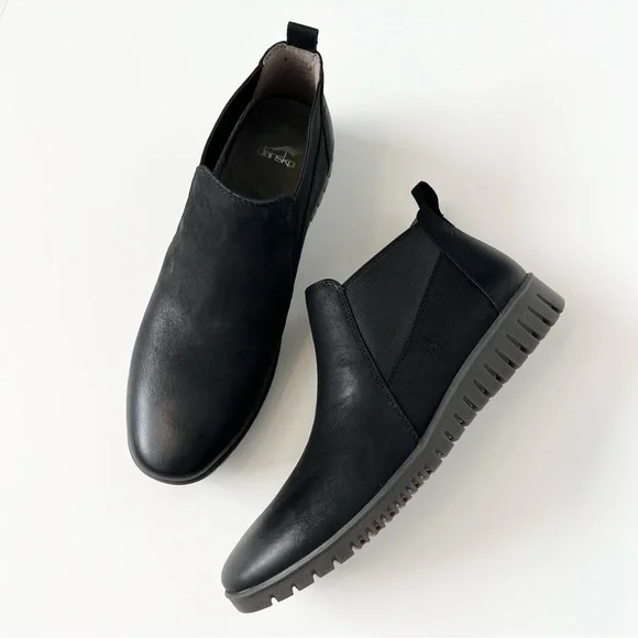 Dansko Louisa Burnished Calf ankle boots in black New! Winter shoes Size 41 EU - Picture 3 of 12